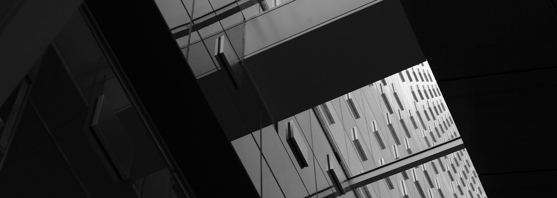 Geometric facade of a modern building